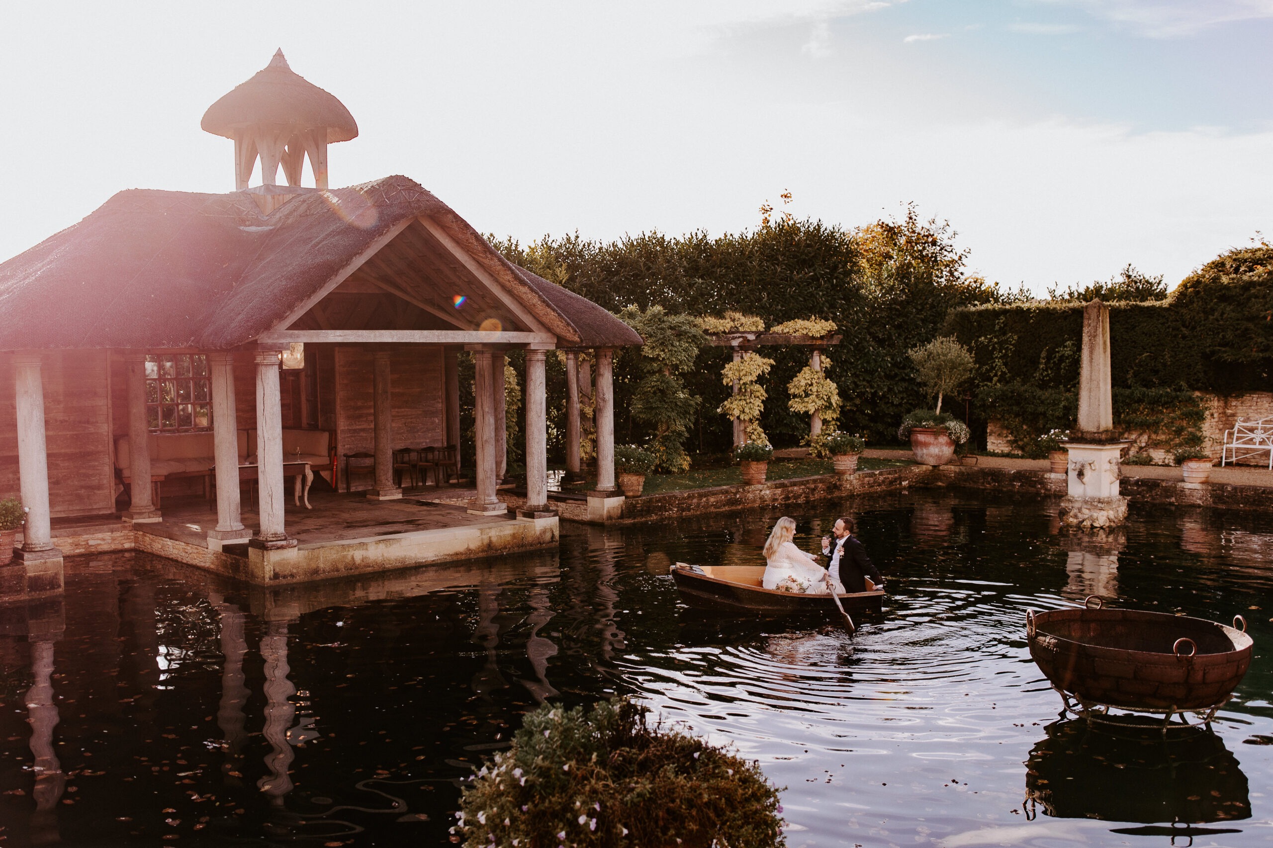 couple rowing at Euridge Manor