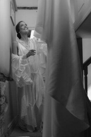 Bride getting ready before the ceremony
